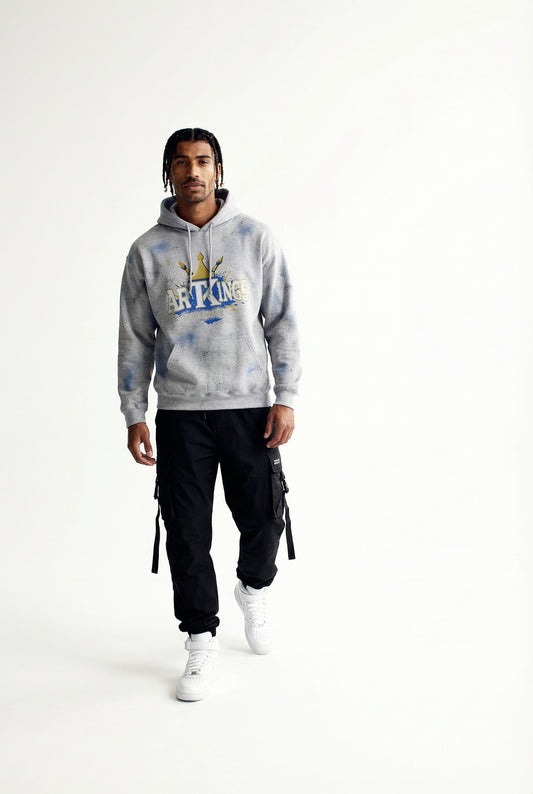 Classic Art Kings Hoodie Gray Spalsh