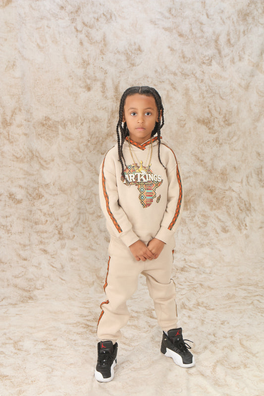 Kids Artk1ngs Hoodie Sweatsuit – Sand Edition