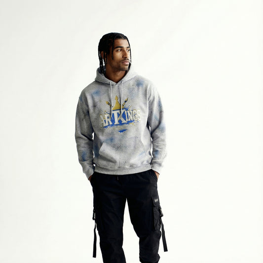 Classic Art Kings Hoodie Gray Spalsh